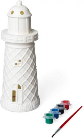 tafellamp Light House junior 25 cm keramiek wit 6-delig