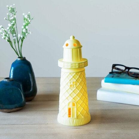tafellamp Light House junior 25 cm keramiek wit 6-delig
