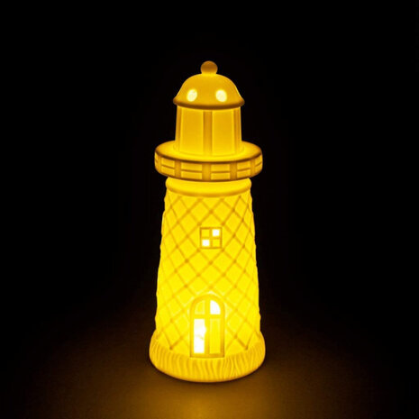tafellamp Light House junior 25 cm keramiek wit 6-delig