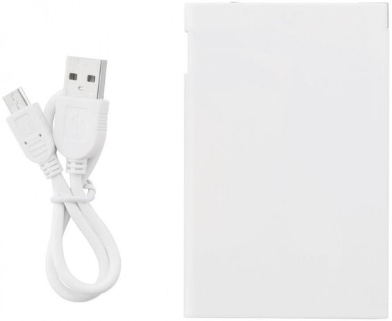 powerbank 2500 mAh 9,6 cm ABS wit