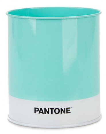 pennenhouder Pantone 8,6 x 10 cm tin lichtblauw/wit