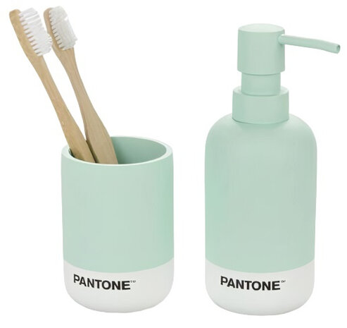 badkameraccessoire-set Pantone 17,5 cm groen 2-delig