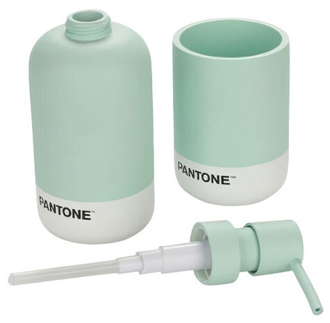 badkameraccessoire-set Pantone 17,5 cm groen 2-delig