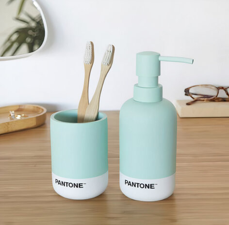 badkameraccessoire-set Pantone 17,5 cm groen 2-delig