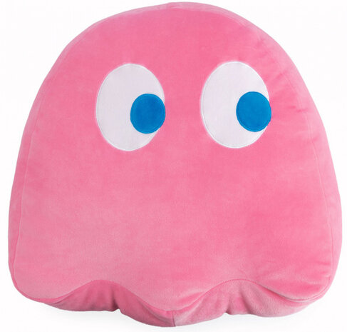 kussen Pinky 34,5 x 34 cm polyester/elastaan roze/blauw