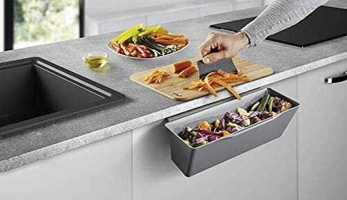 aanrechtafvalbak Clean-Tex 35 x 16 x 13 cm polypropeen grijs
