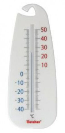 thermometer binnen/buiten 24 cm wit