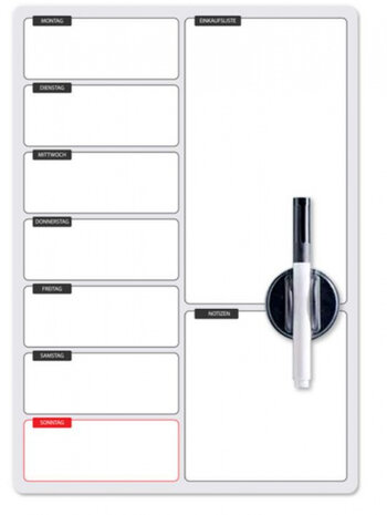 memobord boodschappenlijst 42 cm polypropyleen grijs (DU)