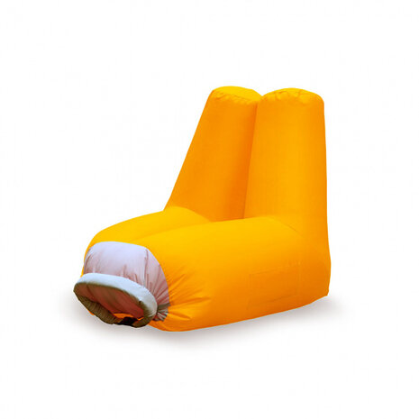 zitzak opblaasbaar polyester 82 x 72 cm oranje