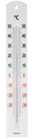 buitenthermometer 41 cm wit