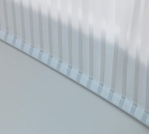 doucherolgordijn 240 x 128 cm aluminium wit