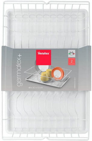afdruiprek Germatex 48 x 30 cm polyetheen wit 2-delig