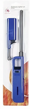 aanstekerset Electric Lighter blauw 2-delig