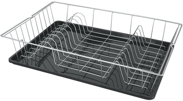 afdruiprek Colonia 48 x 30 cm zilver 2-delig