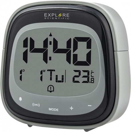 wekkerradio Explore Scientific 9,8 cm zwart/grijs