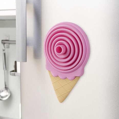 trechter IJsvorm 13,8 x 8,5 cm siliconen roze