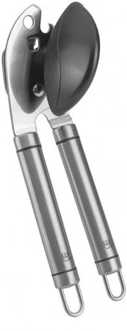 blikopener Victoria 20,5 x 5,5 cm RVS zilver/zwart