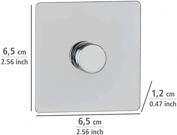 adapter Uno Quardo 6,5 cm rvs chrome 2 stuks