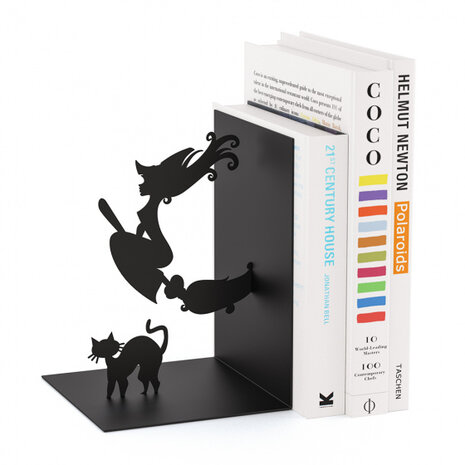 boekensteun Magic 17 cm metaal zwart