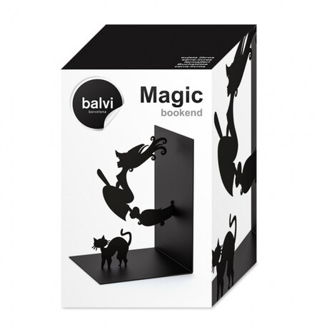 boekensteun Magic 17 cm metaal zwart