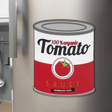 onderzetter magnetisch Tomato Sauce siliconen rood/wit