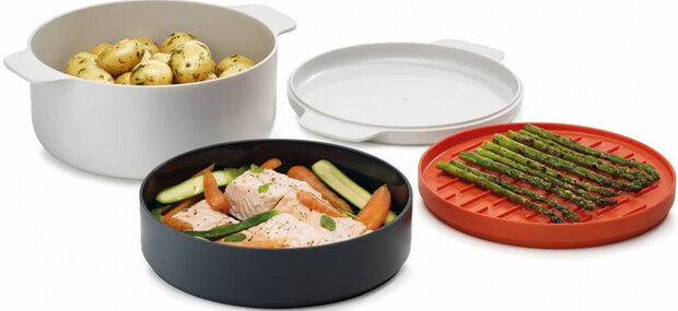 magnetronset M-Cuisine 24,5 x 19,5 cm zwart/wit 4-delig