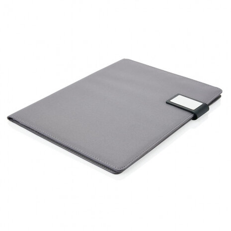 conferentie map Basic Tech A4 polyester/PU grijs