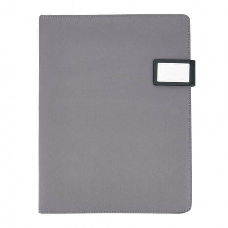 conferentie map Basic Tech A4 polyester/PU grijs