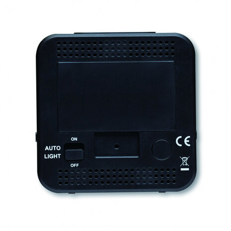 wekker digitaal 8,2 cm lcd-scherm ABS zwart