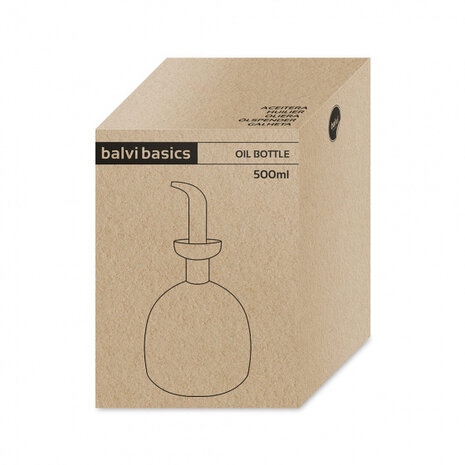 oliefles Basics 500 ml 14,2 x 10,5 cm glas transparant