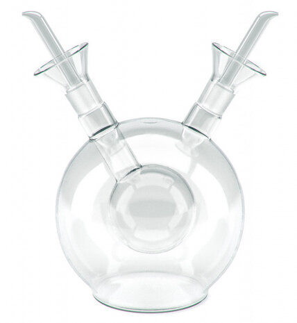 oliefles Sfera Double 125 ml 14 cm glas transparant