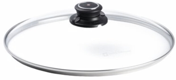 deksel 28 cm glas transparant