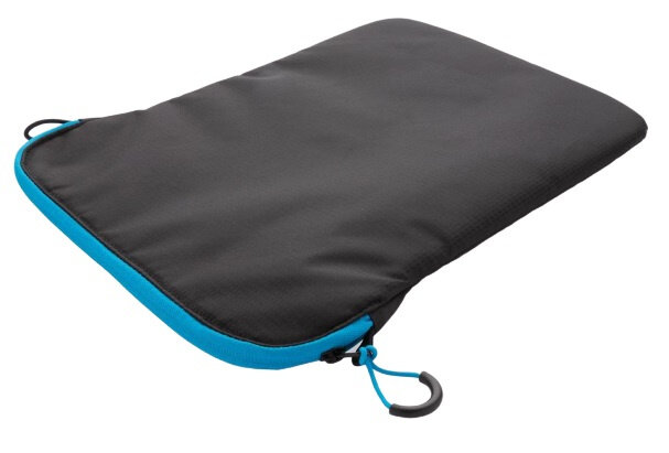 laptophoes sleeve 15,4 inch polyester zwart/blauw