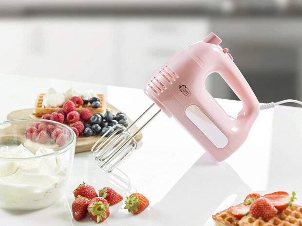 handmixer 19 cm RVS roze