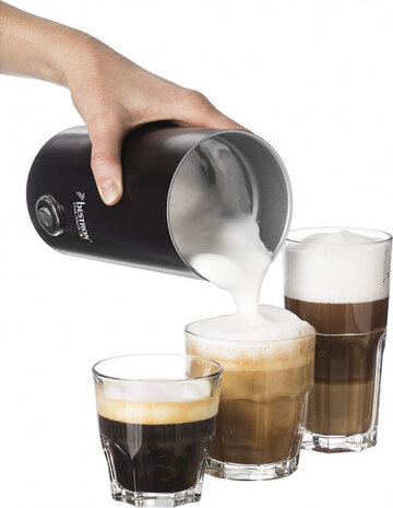 melkopschuimer 300 ml staal zwart