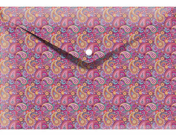 elastomap envelop 33 x 23,5 cm karton roze