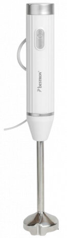 staafmixer in opbergbox 400W 23 cm RVS wit