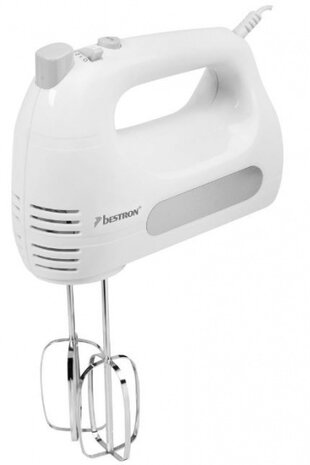 handmixer 300W 18,8 cm RVS wit