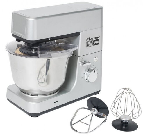 keukenmachine 4-in-1 1200W 38,5 cm RVS zilver