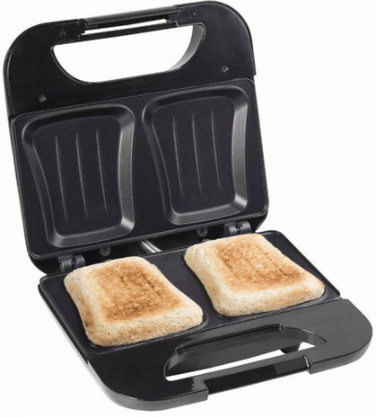 tosti-ijzer 750W 22,5 x 21,5 zwart