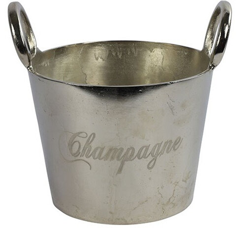 wijnkoeler Champagne 29 cm metaal zilver