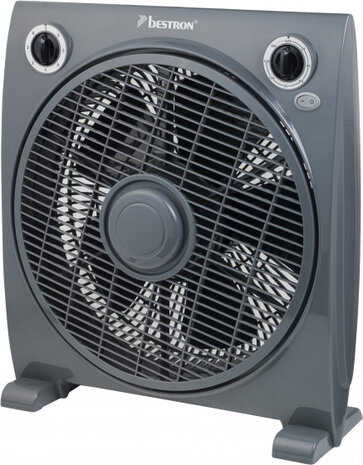 vloerventilator 33 cm 3 standen timer 50W grijs