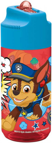 drinkfles Paw Patrol 430 ml junior tritan rood/blauw