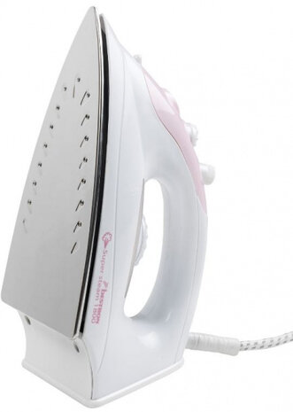 stoomstrijkijzer 1800W RVS wit/roze