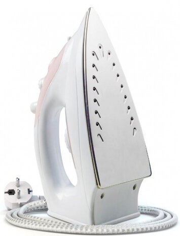 stoomstrijkijzer 1800W RVS wit/roze
