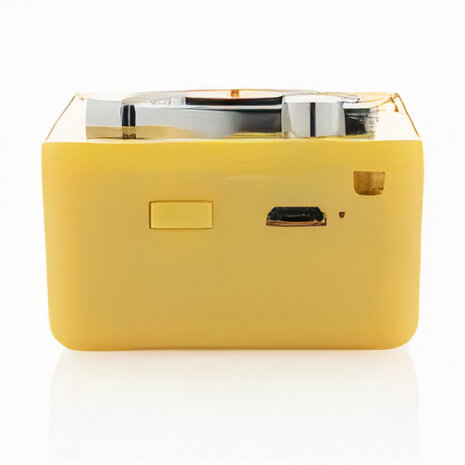 speaker draadloos 7,5 cm metaal geel