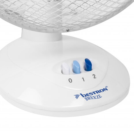 tafelventilator 27 cm 2 standen 75&deg; rotatie 30W wit