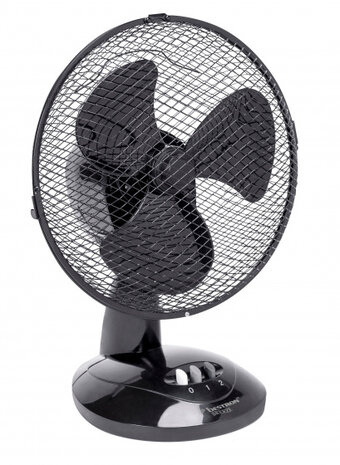 tafelventilator 27 cm 2 standen 75&deg; rotatie 30W zwart
