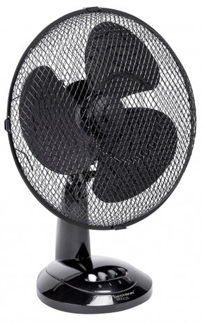 tafelventilator 35 cm 3 standen 75&deg; rotatie 40W zwart