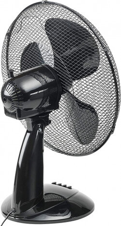 tafelventilator 45 cm 3 standen 80&deg; rotatie 45W zwart